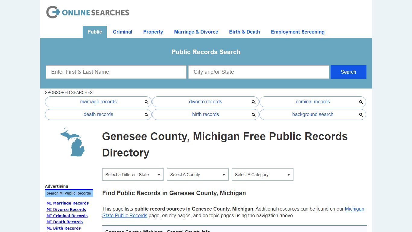 Genesee County, Michigan Public Records Directory