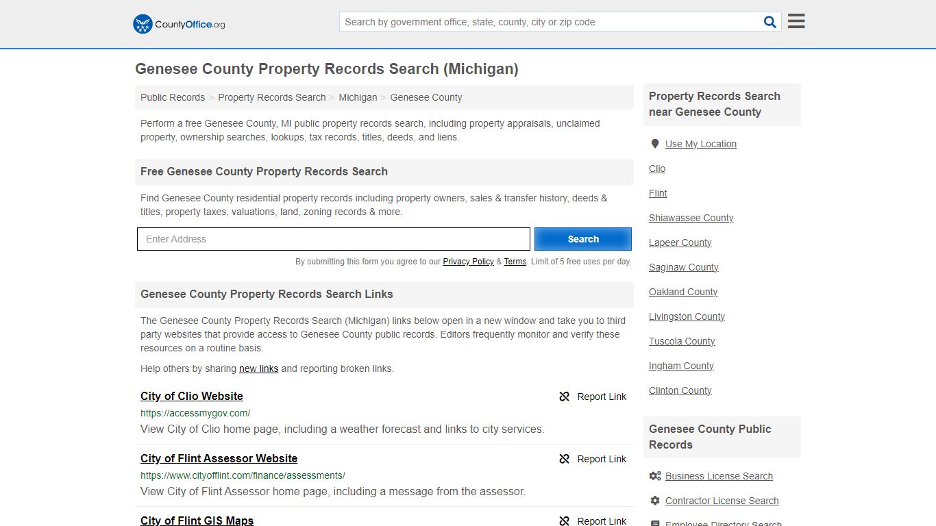 Genesee County Property Records Search (Michigan) - County Office